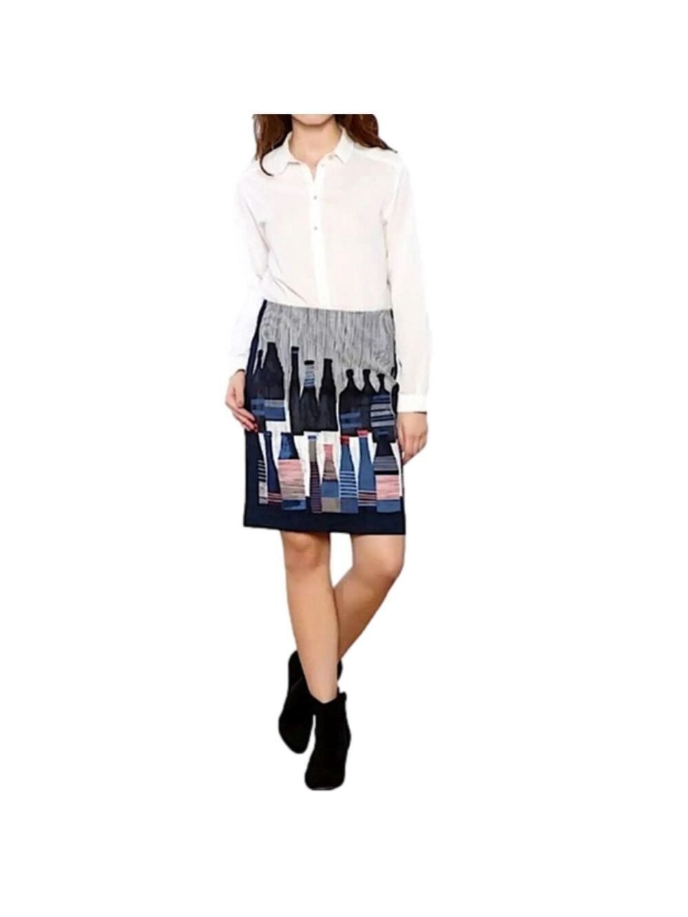 *NWOT* NIC + ZOE Wine Theme Skirt